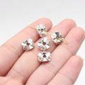 10.5x10.5x4.7mm 1.15g Antique Silver Zinc Alloy Flower Small Hole Spacer Beads for Jewelry Making