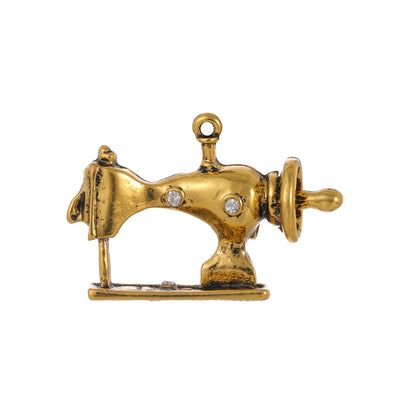 Front product view of an antique sewing machine