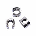 Horseshoe Large Hole Bead in Antique Silver Jewelry Making Component view 3