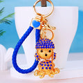 Mixed Jeweled Poodle Round Dog and Spotted Dog Keychains in Seventeen Options view 2