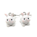 Miniature Resin Pig Cat Frog and Animal Hook Earrings in Twelve Designs view 11