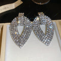 Crystal Open Teardrop Statement Stud Earrings Statement Jewelry view 8