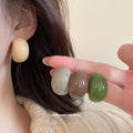Acrylic C Shape Chunky Stud Earrings Multi Color Sets view 4