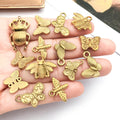 Gold-Tone Bee and Butterfly Metal Charms with 10 Listed Options view 2
