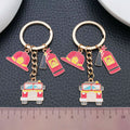 Fire Helmet Truck Uniform Extinguisher and Flame Keychains view 2