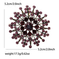 Radiating Crystal Flower Brooch Pin in Four Colors view 8
