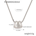 Gold Steel Bitten Pendant Snake Chain Necklace Czech Zircon view 9