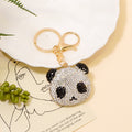Rhinestone Panda Head Keychain Gold Hardware Many Options view 6