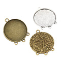 Four Loop Round Pendant Bezel Blank for Cabochon Craft view 5