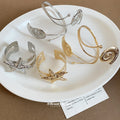 Hammered Starfish Bracelet Shell Spiral Arm Cuff Four Styles view 2