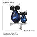 Owl Pair Brooch In 2 Styles With Polished Metal And Decorative Details view 5