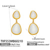 White Glass Earrings