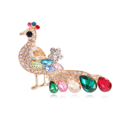 Front product view of the brony peacock brooch