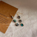 Gold Hook Triple Abalone Shell Drop Earrings Long Dangle view 4