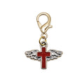 Winged Enamel Cross Lobster Clasp Charms in Five Colors view 7