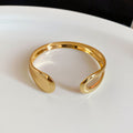 Open Metal Cuff Bracelets Teardrop Plain Wood Grain Five view 9
