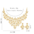 Black Silver Tone Gold Crystal Bib Metal Necklace Statement Jewelry view 5