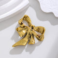 Ribbon Bow Two Designs Metal Brooch Pin 4.2 x 4.7 cm view 2