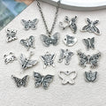 Antique Silver Butterfly Metal Charms with 21 Listed Options view 4