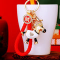 Crystal Horse, Zebra and Deer Keychains with Braided Wrist Straps view 2