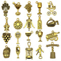 Alloy Gold-Tone Wine and Grape Metal Charms with 26 Listed Options view 7