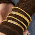 Crystal Hinged Bangle Collection in Four Gold Tone Designs view 3