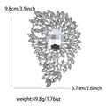 Large Teardrop Crystal Leaf Brooch in Nine Colorways view 11