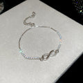Gold Silver Infinity Zircon Tennis Adjustable Bracelets view 7