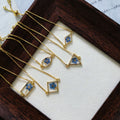 Gold Slider Blue Forget-Me-Not Resin Bracelets Ten Shapes view 3