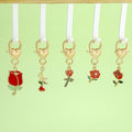 Rose, Sunflower and Flower Charm Keychains in 18 Pictured Variations for Bags and Keys view 3