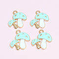 Colorful Domed Mushroom Enamel Charms in Six Colors view 6