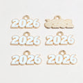 Colorful Enamel Four Digit Number Charms with Gold Tone Edges view 11