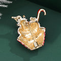 Polar Bear Cupcake Brooch With Decorative Crystal And Enamel Details view 3