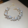Gold Pearl X And Turquoise Necklace Bracelet Stud Styles view 10