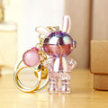 Iridescent Astronaut and Astronaut Rabbit Character Keychains view 4