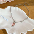 Pink Crystal Strawberry Pearl Necklace Earring Styles view 6