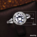 Silver Vintage Milgrain Halo Clear CZ Baguette Ring view 5