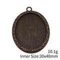 Oval Beaded Edge Cabochon Pendant Setting Jewelry Making Component view 3