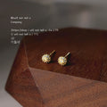 Gold Mini Pave Crystal Ball Stud Earrings Two Sizes view 6