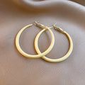 Color Coated Large Hoop Earrings in Six Colors for Women view 7