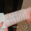 Zircon Butterfly Tennis Bracelet Seven Gold Silver Styles view 3