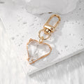 Faceted Heart Crystal Keychains Gold Lobster Clasp 7 Colors view 12