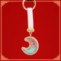 Bubble Crystal Crescent Moon Keychains in Six Colors plus Assorted view 6
