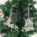 Silver Rhinestone Unicorn Head Pegasus Metal Ornaments view 1
