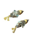 Gold Fish Shell Scale Hair Clip Duckbill White Mother Pearl view 5