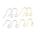 Slim Fishhook Earring Wires with Open Round Attachment Loops view 1