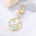 Gold Tone Irregular Openwork and Lash Evil Eye Clip Keychains view 11