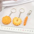 Realistic Faux Cookie and Baguette Split Ring Keychains in Three Styles view 2
