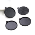 Round Alloy Pendant Cabochon Trays in Five Metal Finishes view 6