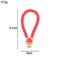Dual Enamel Persimmon Keychains Braided Heart Cord 11 Options view 4